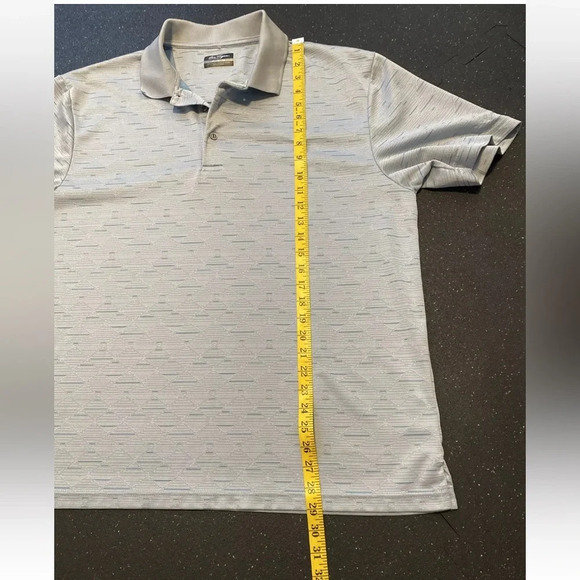 Ben Hogan Polo Shirt Adult XL Gray/Blue Striped Lightweight Golf Casual Mens - Picture 2 of 9